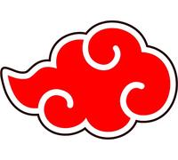 Anime Akatsuki - Adesivi Cloud, 2 pezzi, adatti per auto, computer portatile, casco, manga