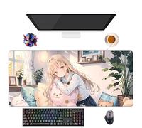 Anime Angel Next Door Spoils Me Rotten Shiina Mahiru, tappetino da gioco XXL (90 x 40 cm), base antiscivolo + superficie morbida, perfetto per ufficio e gioco (1)
