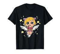 Anime Angelo Chibi Ragazza con Ali Carattere Manga Kawaii Maglietta