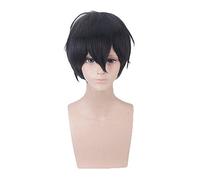 Anime Angels of Death Zack Isaac Foster Parrucca corta nera Costume Cosplay Resistente al calore Capelli sintetici Uomo Donna Parrucche Cosplay