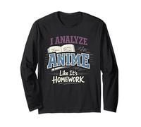Anime Ansia Pensare Troppo Weeb Kawaii Overthinker Merch Maglia a Manica