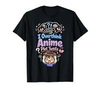Anime Ansia Pensare Troppo Weeb Kawaii Overthinker Merch Maglietta