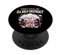 Anime Ansia Pensare troppo Weeb Kawaii Overthinker Merch PopSockets PopGrip Adesivo