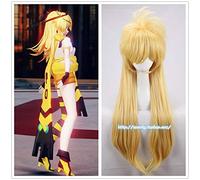 Anime Aotu World Cosplay God Rose Parrucca 85cm Lunga soffice parrucca dorata Cosplay Costume Festa di Halloween Capelli sintetici termoresistenti