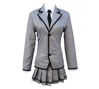 Anime Assassination Classroom Cosplay Costume,Uniforme Scuola Unisex Utilizzato per Festival Festa a Tema Cosplay Kayano Kaede/Isogai Yuuma Grigio-femmina S