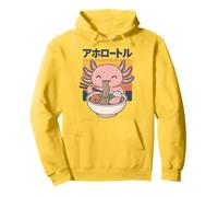 Anime Axolotl Che Mangia Ramen retrò Kawaii Giappone Felpa con Cappuccio