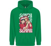 Anime Babbo Natale È il Mio Sempai Divertente Natale Bambini Felpa con Cappuccio