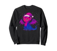 Anime Baby Dragon Christmas Santa Bisexual Pride Colors Felpa