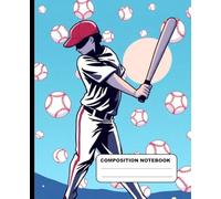Anime Baseball Batter Wide Ruled Composition Notebook: Baseball Notebook For Boys, Girls And Adults 7.5 Inches x 9.25 Inches 110 Pages