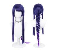 Anime Beelzebul/Raiden Shogun Cosplay Parrucca, Donne Coda di Cavallo Larga Capelli Parrucche per Halloween Costume Partito Accessori, Cosplay Evento, Anime Show