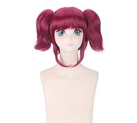 Anime Black Butler Merlin Donne Red Coda Di Cavallo Parrucca Corta Costume Cosplay Kuroshitsuji Resistente Al Calore Parrucche Sintetiche Per Capelli Cosplay