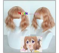 Anime Blend S Burendo Esu Mafuyu Hoshikawa Parrucca Cosplay Oro Arancione Corti Ricci Ondulati Parrucche sintetiche con Cappellino parrucca gratuito