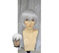 Anime Blood Blockade Battlefront Zapp Renfro Cosplay Wig Short White Heat Resistant Synthetic Hair Wigs + Wig Cap