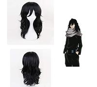Anime Boku no Hero Academia Shouta Aizawa Cosplay Parrucche Costume My Hero Academia Capelli sintetici ricci neri + Protezione parrucca