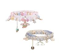Anime Bracciale, Bambini Animato Accessori Pendente Braccialetto Con Ciondoli Gioielli Moda Gatto Braccialetti Cartoon Charm Braccialetto per ragazze e donne Regali(cute), Acciaio inossidabile