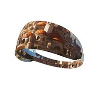 Anime Castle Sky fascia elastica sportiva stampata fascia sportiva adatta per corsa, fitness, tennis, yoga