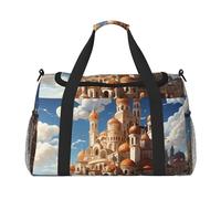 Anime Castle Sky Hand Travel Bag.Design alla moda, grande capacità di archiviazione, adatta per viaggi di lavoro e brevi viaggi., Nero, Taglia unica