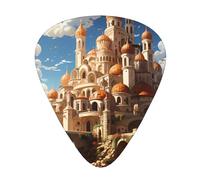 Anime Castle Sky plettri per chitarra in formato sottile, medio e spesso, set da 12 pezzi, adatto per chitarra elettrica e vari strumenti
