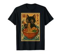 Anime Cat Ramen Japanese Funny Cute Kawaii Cat Anime Maglietta