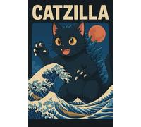 Anime Catzilla Wave Art Notebook: Japanese Art Inspired Funny Cat for All Ages: Bold cover for cat lovers, manga readers, and kaiju fans-use it as a journal, sketchbook, or daily planner.