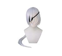 Anime Chainsaw Man Quanxi Cosplay Wig 80cm Long Silver Gray Heat Resistant Synthetic Hair Halloween Party Role Play