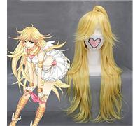 Anime collant e calza con parrucca cosplay giarrettiera parrucca bionda capelli resistenti al calore in fibra di Halloween parrucche costume Perucas KUZZ209A