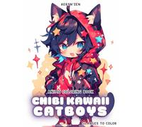 Anime Coloring Book: Chibi Kawaii Cat Boys