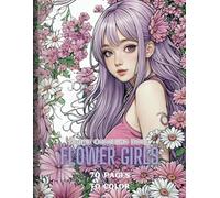 Anime Coloring Book: Flower Girls
