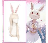 Anime Comic BEASTARS Parrucche cosplay Haru Parrucca cosplay Resistente al calore Parrucca sintetica Lunghi capelli lisci Parrucca accessori cosplay donna con orecchie