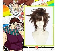 Anime Comic JoJo's Bizarre Adventure Parrucche Cosplay Joseph Joestar Parrucca cosplay Resistente al calore Capelli sintetici Parrucche dritte