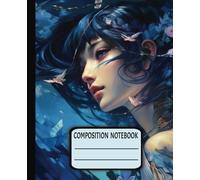 Anime Composition Notebooks With Anime Illustration On Each Page: 7.5'' x 9.25'', College Ruled, 120 Pages, Journal Cute Kawaii For Girls, Boys, Kids, Teens, Women