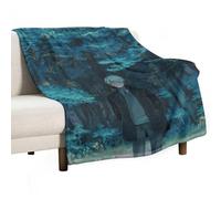 ANIME - Coperta in pile con stampa di Mushishi Ginko, per letto, divano, 300 g/m², super morbida e calda, decorazione per la casa, 76,2 x 101,6 cm