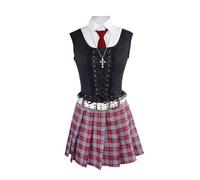 Anime Cosplay Amane Costume Outfit Vestito Uniforme Donne | Gonna gonfia stile corsetto, set completo, Halloween Carnevale, accessori gilet cravatta