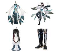 Anime Cosplay Costume for DanHeng HonkaiStarRail,Women Men Uniform with Accessories,Cosplay Replica Prop Wig Shoes Full Set, Halloween Carnival Party Suit-01