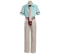 Anime Cosplay Costume Per Minamoto Kou Uniform Suit Yashiro Nene Vestito Halloween Vestito Con Parrucca (Blu,S)