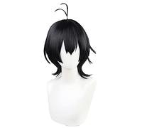 Anime cosplay parrucca design anime SK8 L'Infinity Miya Chinen Cosplay Parrucca corta nera resistente al calore sintetico parrucche + cappuccio parrucca