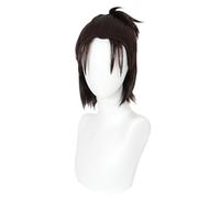 Anime Cosplay Parrucca Eren Jaeger Profondo Marrone Fascio Di Capelli Sintetici Per Halloween Costume Partito (Marrone A)