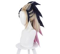 Anime cosplay parrucca gioco Kda. Il peggior ruolo Akali giocare colore misto coda di cavallo lungo sintetico resistente al calore parrucche cosplay capelli sintetici+parrucca cappuccio