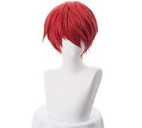 Anime Cosplay Parrucca Per Akabane Karma 25cm Rosso Breve Capelli Sintetici Unisex Halloween Partito Parrucche