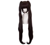 Anime Cosplay Parrucca Per Chocola Vaniglia Lunga Resistente Al Calore Parrucche Sintetiche Per Halloween Costume Festa Gioco Di Ruolo (Black)
