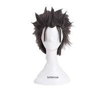 Anime Cosplay Parrucca Re: Vivere in Un Altro Mondo di Null Natsuki Subaru Cosplay Parrucche Breve Nero Grigio Resistente al Calore+Cappuccio Parrucca