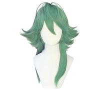 Anime Cosplay Parrucche LOL Heartsteel Ezreal Verde 50cm Lungo Diritto Capelli Sintetici Halloween Partito Accessori Parrucche