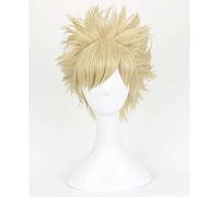 Anime Cosplay Wig,drammatical Murder Trip Wig,Yellow short Wig, with Free Wig Cap for Christmas Carnival Party Halloween Cosplay Wig