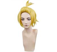 Anime Cosplay Wig,Fire Force Arthur Boyle Wig,Short Golden Wig, with Free Wig Cap for Christmas Carnival Party Halloween Cosplay Wig (colore :Style 2)