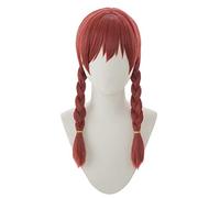 Anime Cosplay Wig for Emma Verde Cosplay Wig,2 Braid Red Wig Synthetic Hair,Halloween Costume cosplay for Christmas Carnival Party