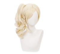 Anime Cosplay Wig for Miyashita Ai Cosplay Wig,Golden ponytail curly Wig Synthetic Hair,Halloween Costume cosplay for Christmas Carnival Party