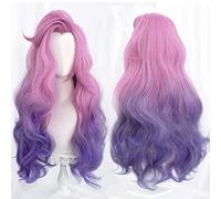 Anime Cosplay Wig,Seraphine Wig,Gradient long wave Wig,with Free Wig Cap for Christmas Carnival Party Halloween Cosplay Wig (colore :Style 2)