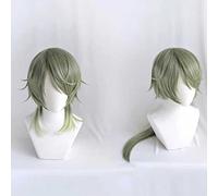 Anime Cosplay Wig,Tsukiuta The Animation Minaduki Rui Wig,Green Long Wig,with Free Wig Cap ,for Christmas Carnival Party Halloween Cosplay Wig