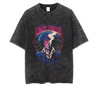 Anime Cowboy Spike Bebop Maglietta Spike Spiegel Grafica T Shirt Uomo Cotone Manica Corta Unisex Vintage Washed Magliette