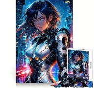 Anime Cyborg Girl Puzzle da 1000 pezzi per adolescenti Sviluppo cerebrale Rilassante Facile da pulire Unisciti Regalo di Natale caldo (38x26cm)